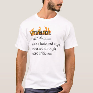 Vitriol, svart text, stor, nano 23 t shirt