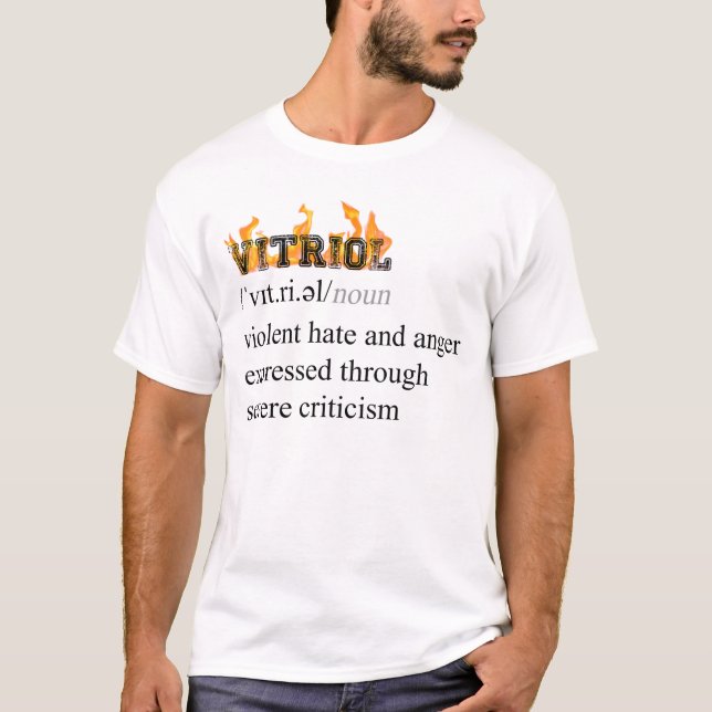 Vitriol, svart text, stor, nano 23 t shirt (Framsida)