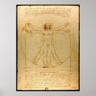 Vitruve Luc Viatour av Leonardo da Vinci Poster