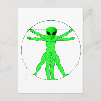 Vitruvian Alien Vykort