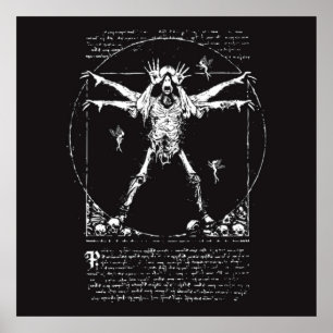 Vitruvian Blek Man Poster