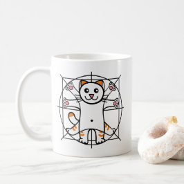 Vitruvian Cat Kaffemugg