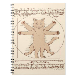 Vitruvian Cat  Konstruktion av akut katt Anteckningsbok