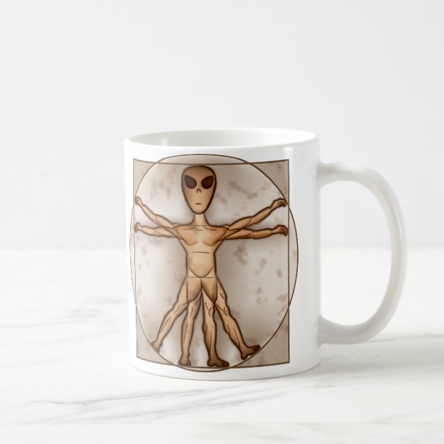 Vitruvian främling kaffemugg (Höger)
