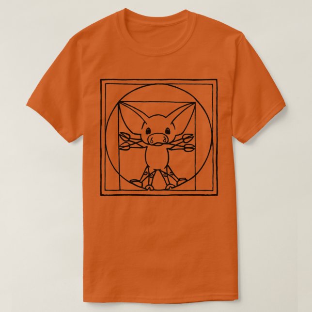 Vitruvian Gris T Shirt (Design framsida)