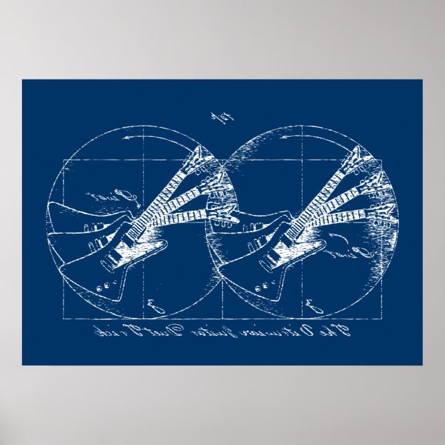 Vitruvian Guitars Poster (Framsidan)