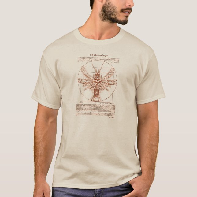 Vitruvian kräftor rostar färg t shirt (Framsida)