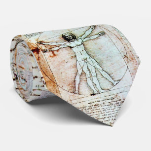 VITRUVIAN MAN, Antique Brown Parchment Slips