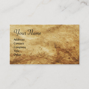 VITRUVIAN MAN, Antique Brown Parchment Visitkort