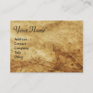 VITRUVIAN MAN, Antique Brown Parchment Visitkort