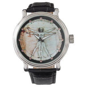 VITRUVIAN MAN Antique Parchment Armbandsur