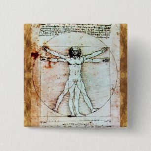 VITRUVIAN MAN Antique Parchment Knapp