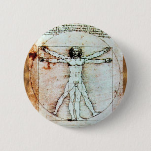 VITRUVIAN MAN Antique Parchment Knapp