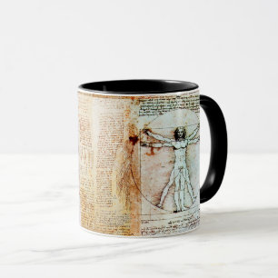 VITRUVIAN MAN Antique Parchment Mugg