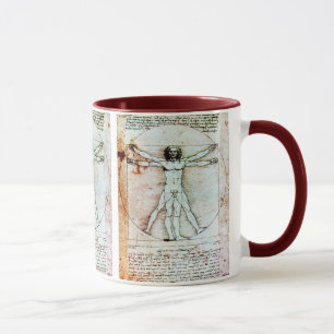 VITRUVIAN MAN Antique Parchment Mugg