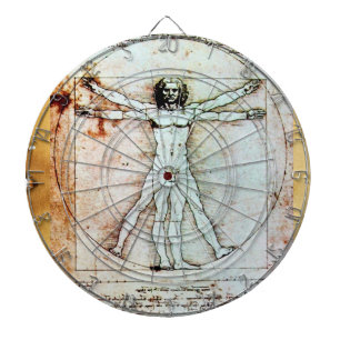 VITRUVIAN MAN Antique Parchment Piltavla