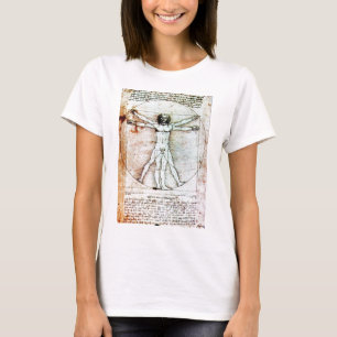 VITRUVIAN MAN Antique Parchment T-shirt