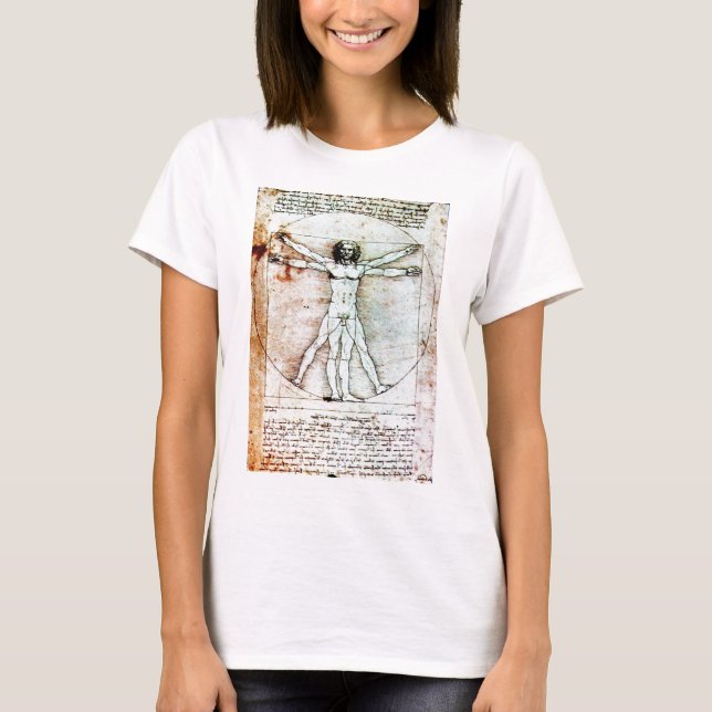 VITRUVIAN MAN Antique Parchment Tee (Framsida)