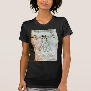 VITRUVIAN MAN Antique Parchment Tee Shirt