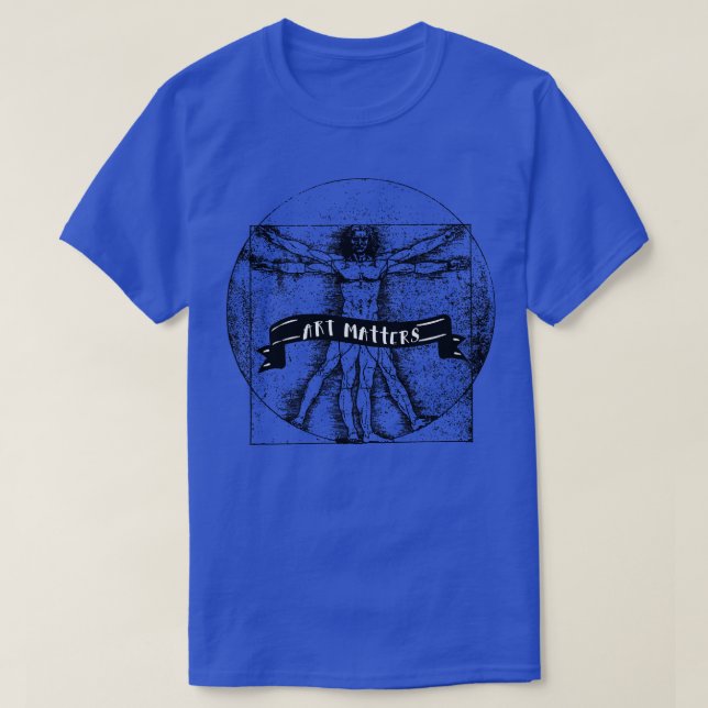 VITRUVIAN MAN ART FRÅGOR T SHIRT (Design framsida)