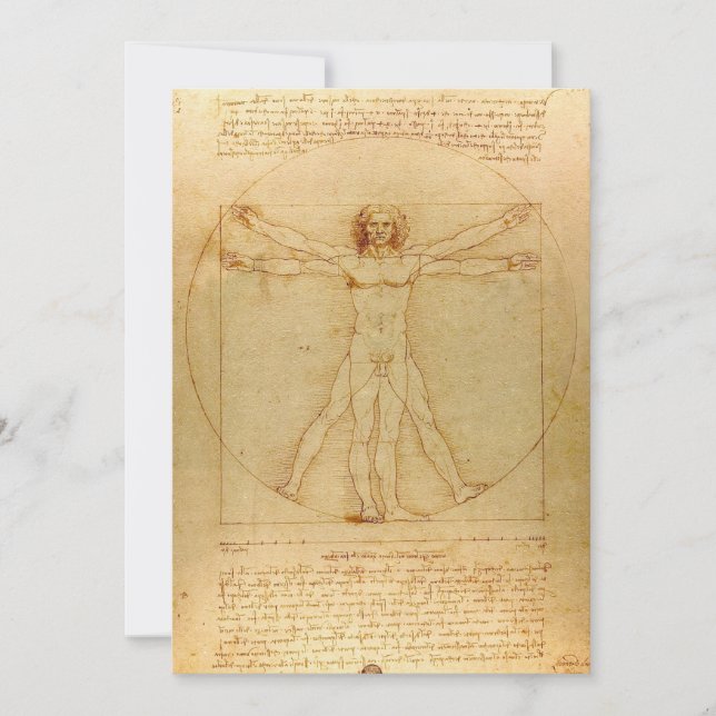 Vitruvian Man av Leonardo Da Vinci (Framsida)