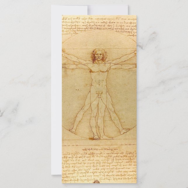 Vitruvian Man av Leonardo Da Vinci (Framsida)