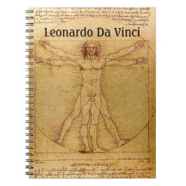 Vitruvian man av Leonardo Da Vinci Anteckningsbok