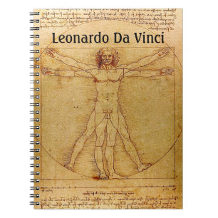 Vitruvian man av Leonardo Da Vinci Anteckningsbok
