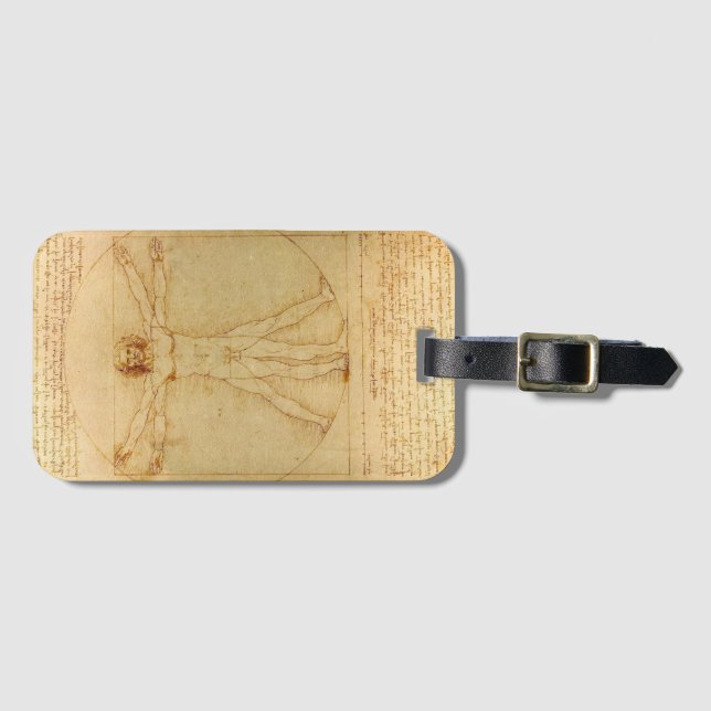 Vitruvian Man av Leonardo Da Vinci Bagagebricka (Framsida horisontal)