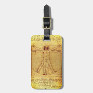 Vitruvian man av Leonardo Da Vinci Bagagebricka