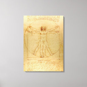 Vitruvian Man av Leonardo Da Vinci Canvastryck