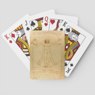 Vitruvian Man av Leonardo Da Vinci Casinokort