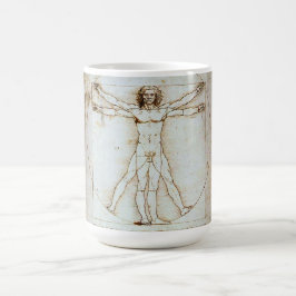 Vitruvian Man av Leonardo da Vinci Coffee Mugg