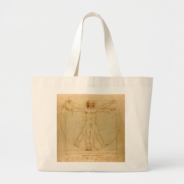 Vitruvian Man av Leonardo Da Vinci Jumbo Tygkasse (Framsidan)