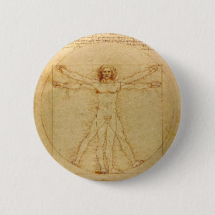 Vitruvian man av Leonardo Da Vinci Knapp