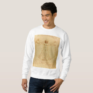 Vitruvian Man av Leonardo Da Vinci Lång Ärmad Tröja