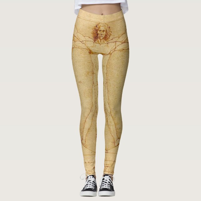 Vitruvian Man av Leonardo Da Vinci Leggings (Framsida)