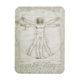 Vitruvian Man av Leonardo da Vinci Magnet