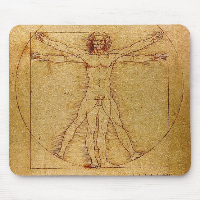 Vitruvian man av Leonardo Da Vinci Musmatta (Framsidan)
