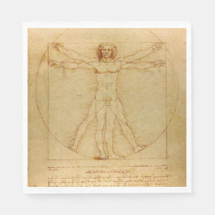 Vitruvian Man av Leonardo Da Vinci Pappersservett
