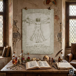 Vitruvian Man av Leonardo da Vinci Poster