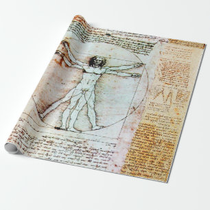 VITRUVIAN MAN AV Leonardo Da Vinci Presentpapper