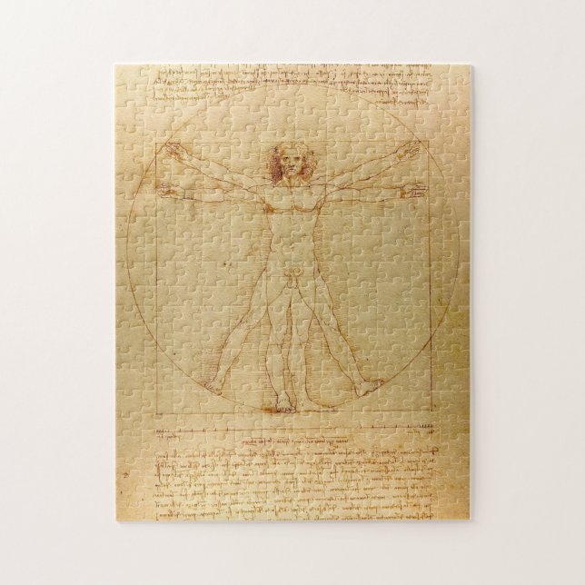 Vitruvian Man av Leonardo Da Vinci Pussel (Vertikal)