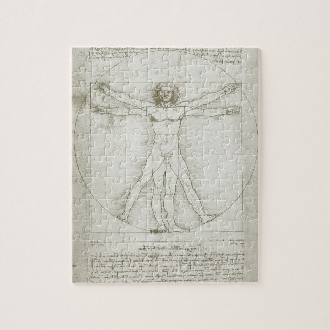 Vitruvian Man av Leonardo da Vinci Pussel (Vertikal)