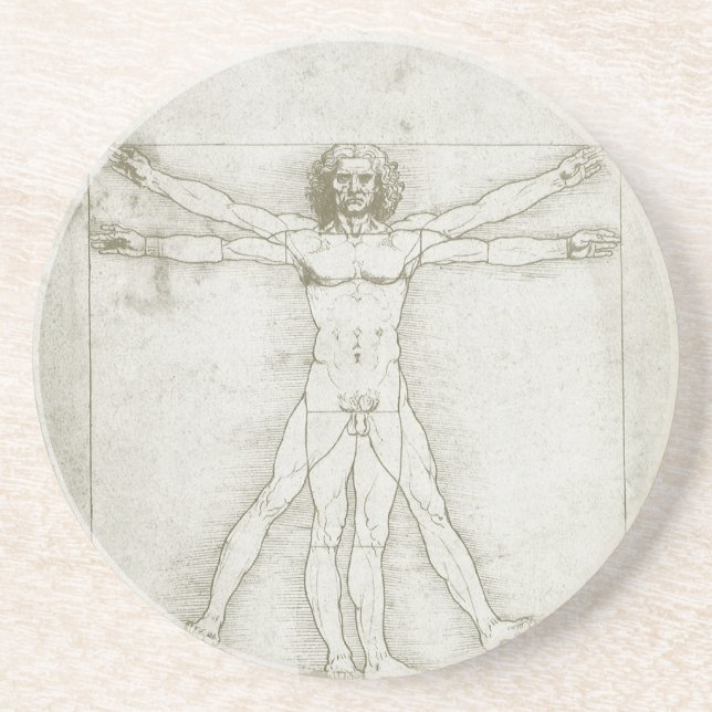 Vitruvian Man av Leonardo da Vinci Underlägg (Framsidan)