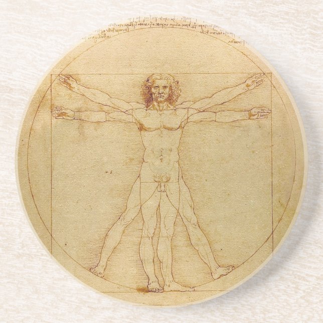 Vitruvian Man av Leonardo da Vinci Underlägg (Framsidan)