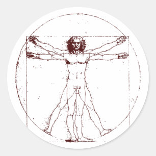 Vitruvian Man BRK Runt Klistermärke
