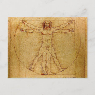 Vitruvian Man by Leonardo Da Vinci Vykort