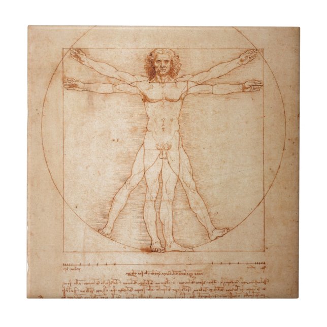 Vitruvian man kakelplatta (Framsidan)