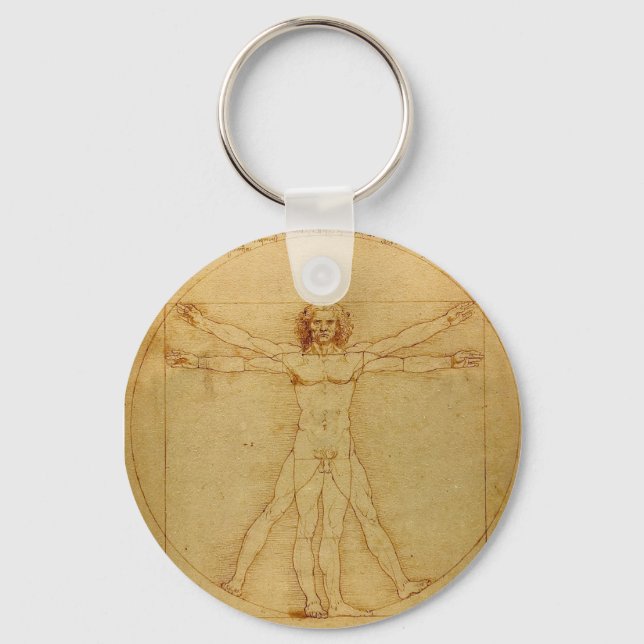Vitruvian Man Keychain Nyckelring (Framsida)
